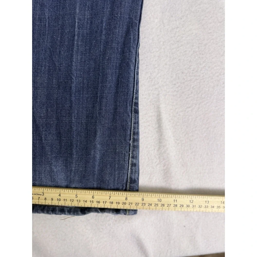 Lucky Brand 221 Original‎ Straight Jeans Men's 36x32 Dark Wash Stretch Denim